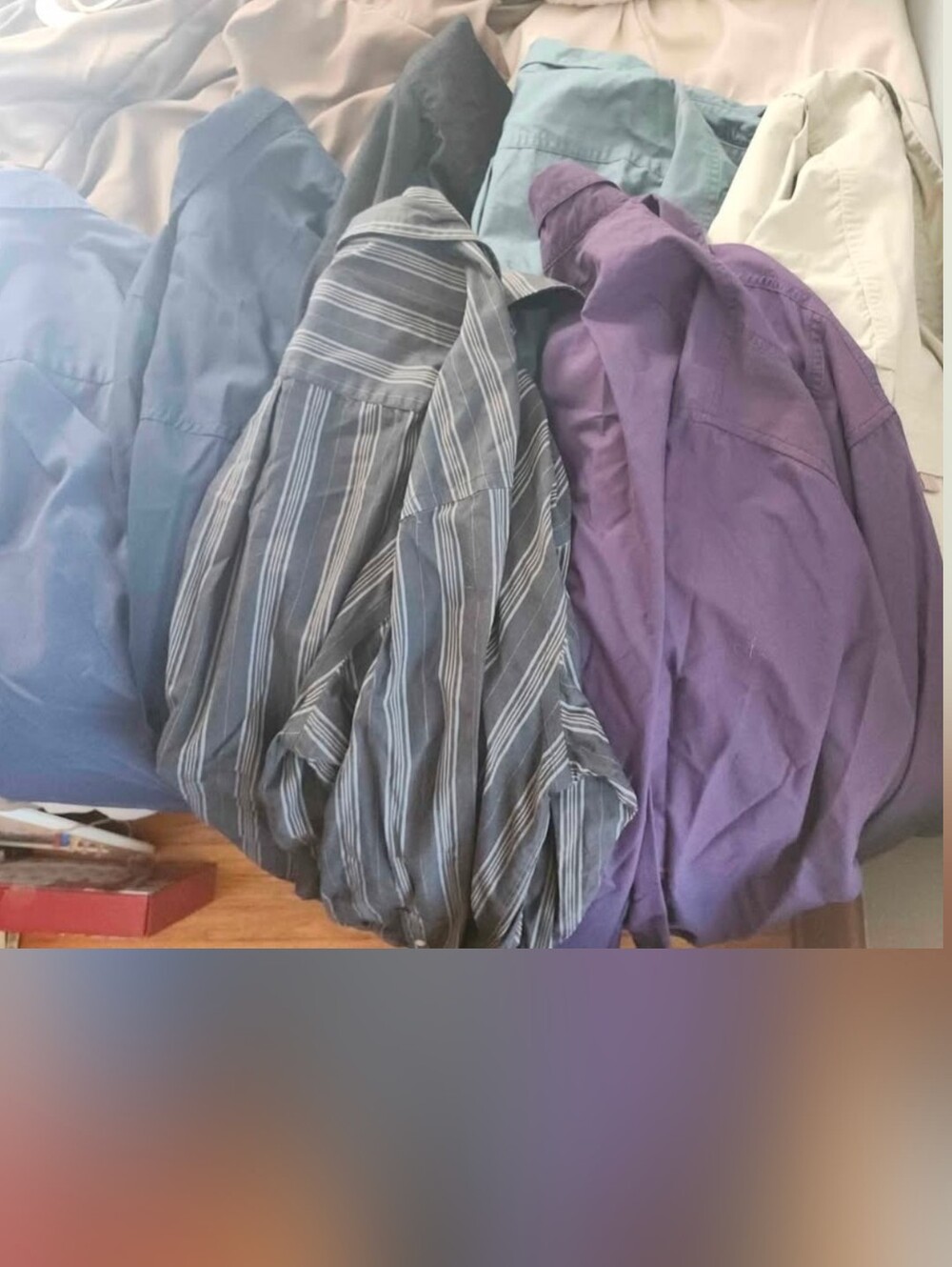 Mixed Men's Button-Up & Casual Shirts - Purple, Blue, Gray, Tan